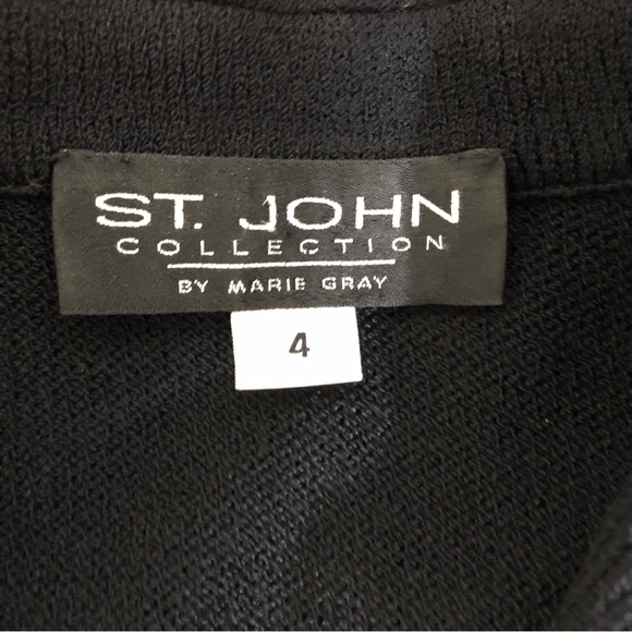 Vintage 90s St John Collections black and white cardigan sz 4 - Picture 4 of 9